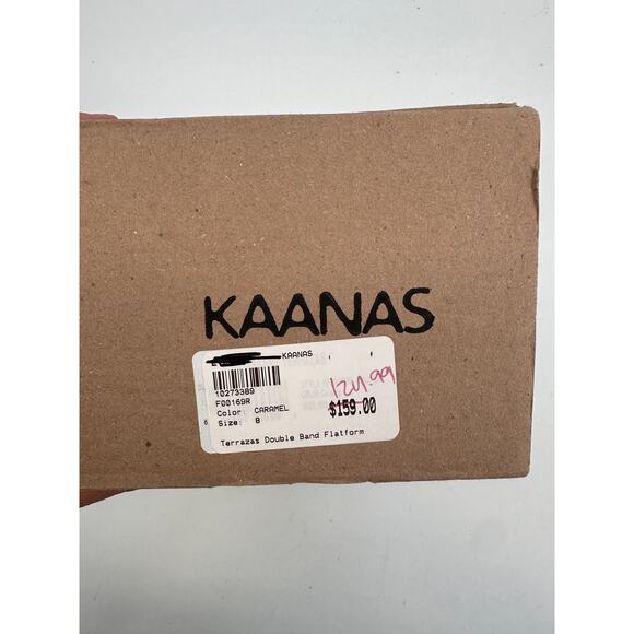 Kaanas Terrazas New in Box Double Band Flatform in Caramel // 8 - Picture 9 of 10